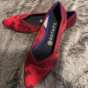 Rothy's Red Camouflage Women's Flats
